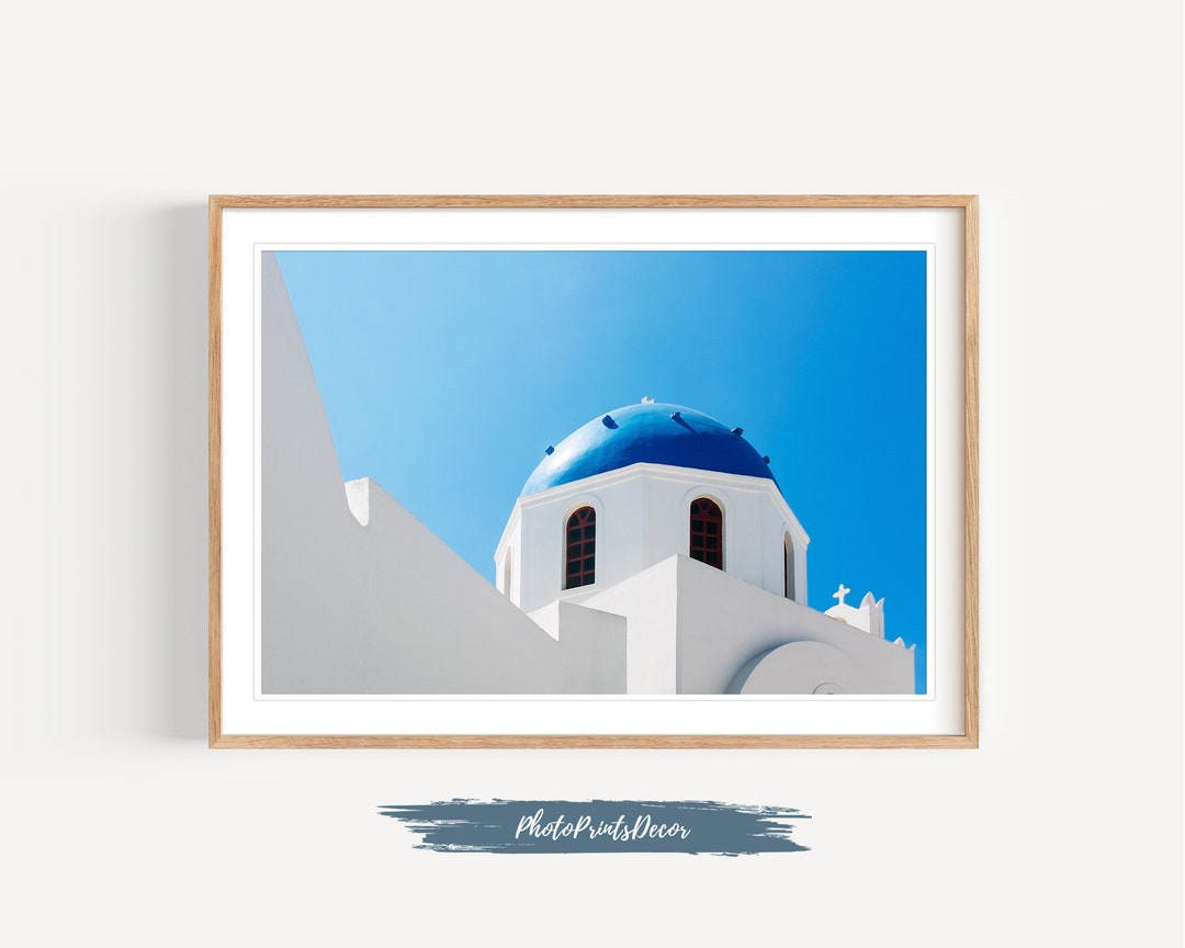 Santorini Wall Decor PRINT Oia Santorini Home Decor Greece Etsy