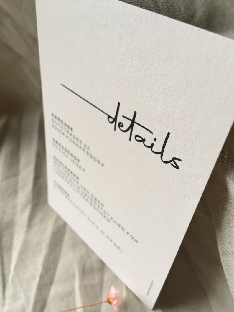 Hochzeit Einladung Karte Aquarell Gold Silber nachhaltig Recycling Papier schlicht elegant minimalistisch modern Bild 8