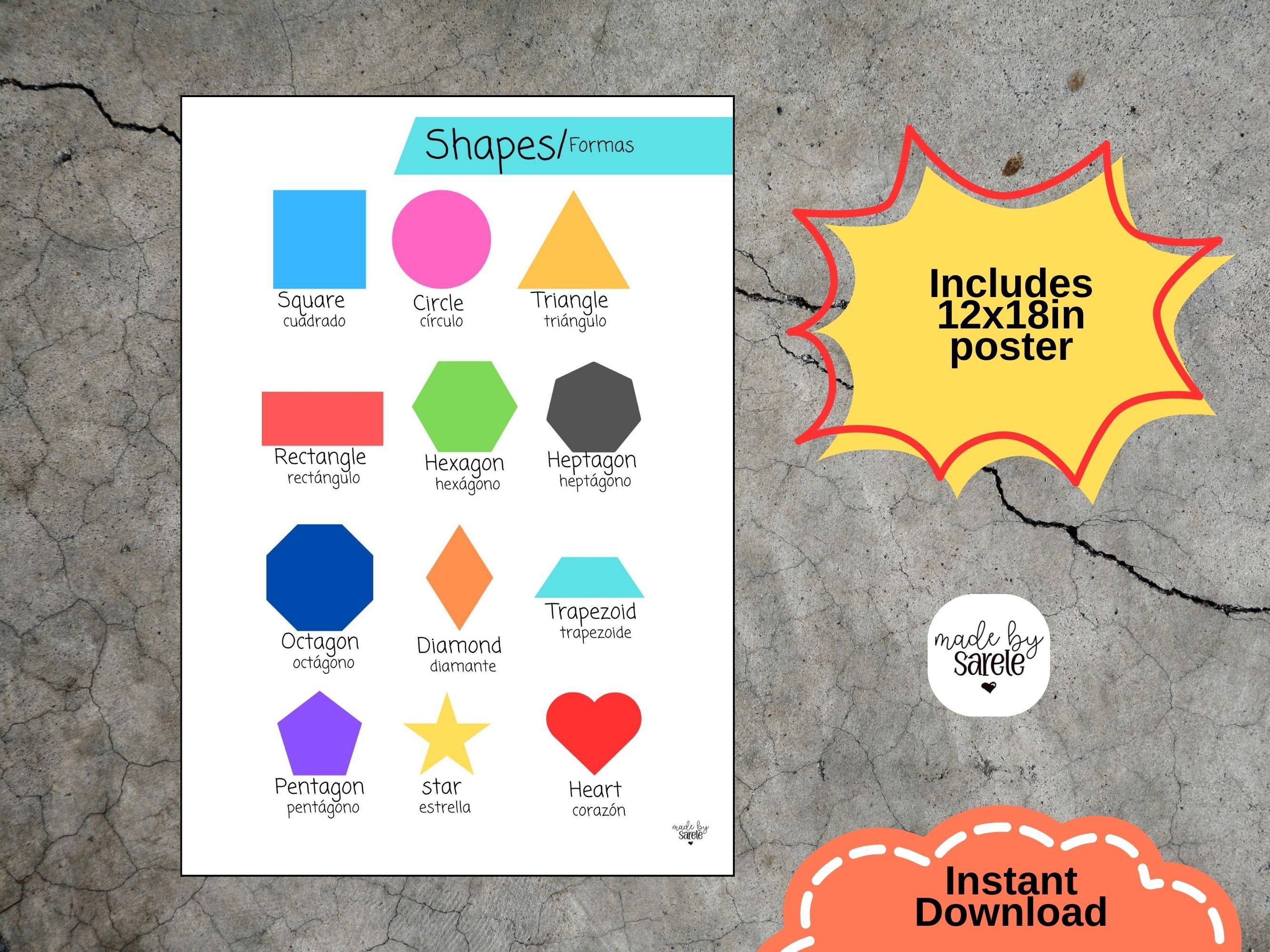 Shapes | Big Small | Preschool Printable Bundle | Homeschool Worksheet ...