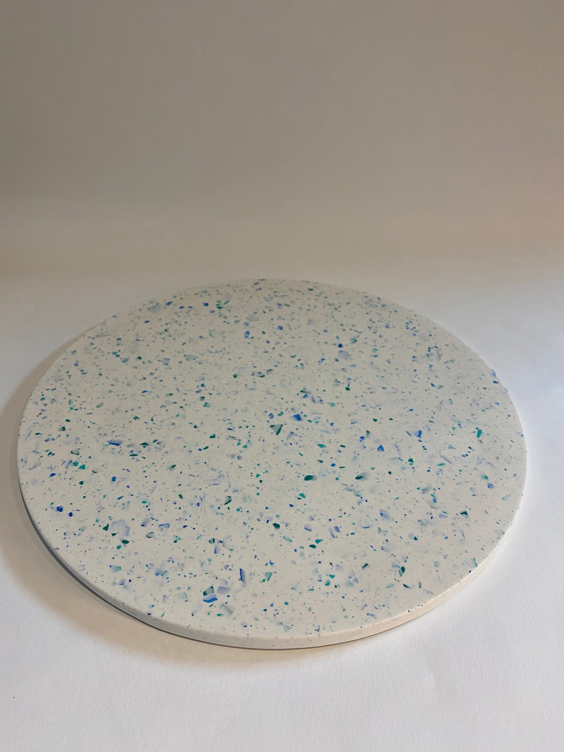 Round Terrazzo Plate Eco Resin Jesmonite
