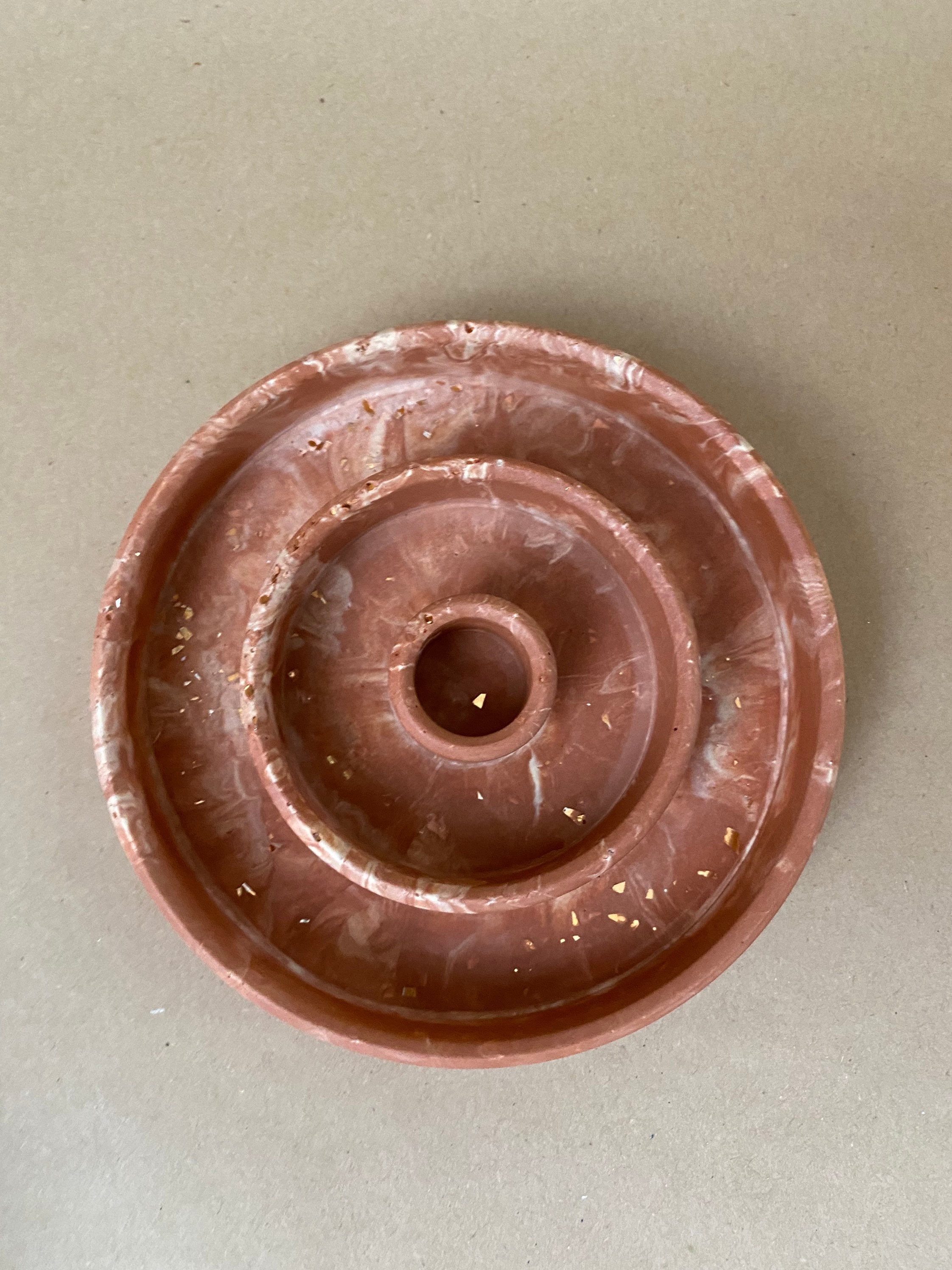 Bougeoir Effet Marbre Eco Résine