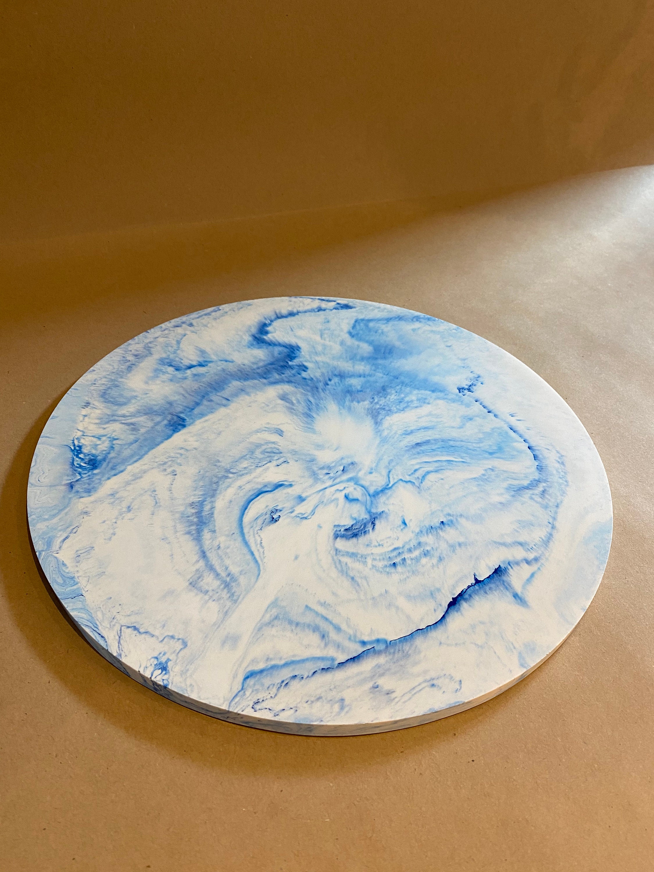 Round Tray Decorative Plate Eco Resin Jesmonite