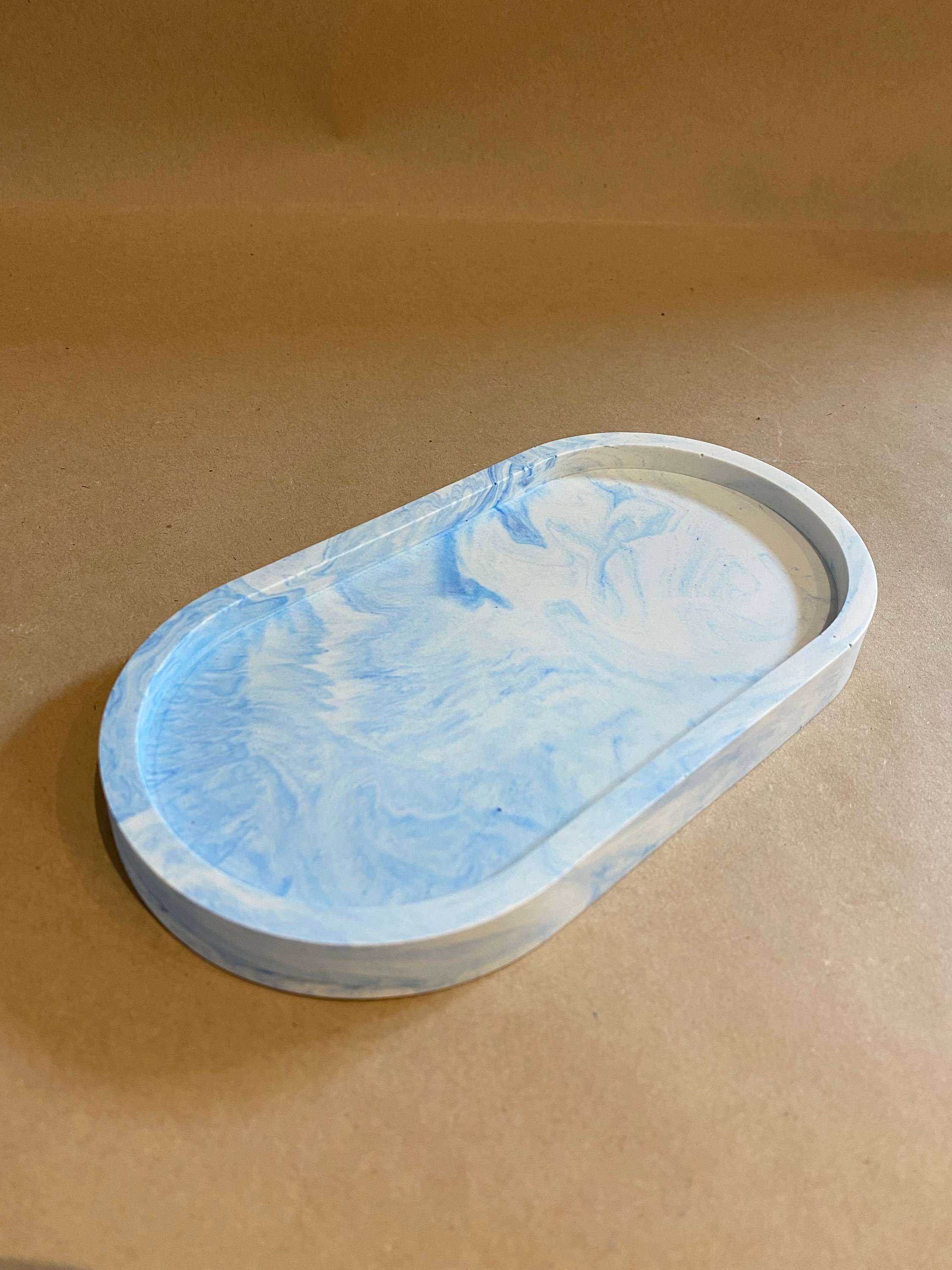 Plateau à Bibelots Plateau Bijoux Clés Eco Resin Jesmonite