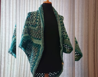 Cardigan M bis XL - Grün Farbverlauf