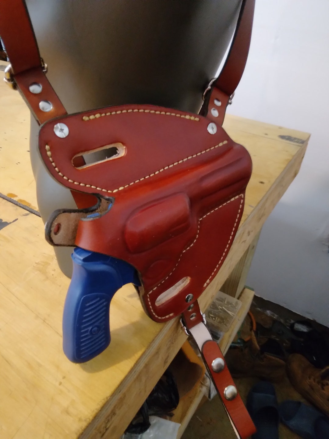 Pancake Shoulder Holster for Ruger SP101 357 3 Barrel Right Handed With