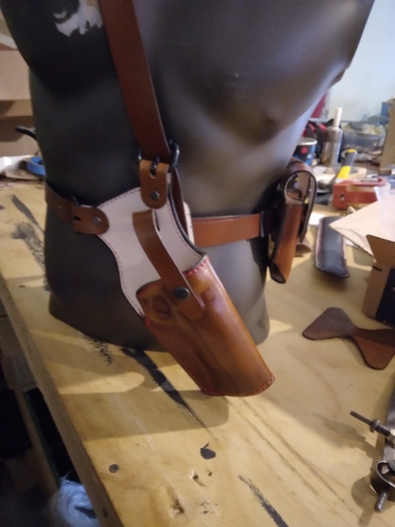 Leather Chest Holster for All 1911 Pistols Wiht Two Pouch Mags. Etsy