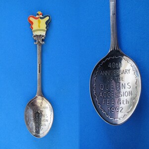 Queen Elizabeth II & Prince Philip Anniversary Silver-Plated Collector's Spoon 