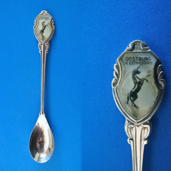 OOSTBURG Zeeland NETHERLANDS Souvenir Collector Spoon Vintage Collectible Eenhoorn UNICORN