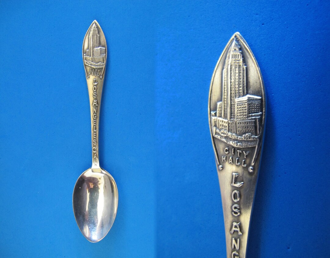 STERLING Silver LOS ANGELES California Souvenir Collector Spoon Vintage