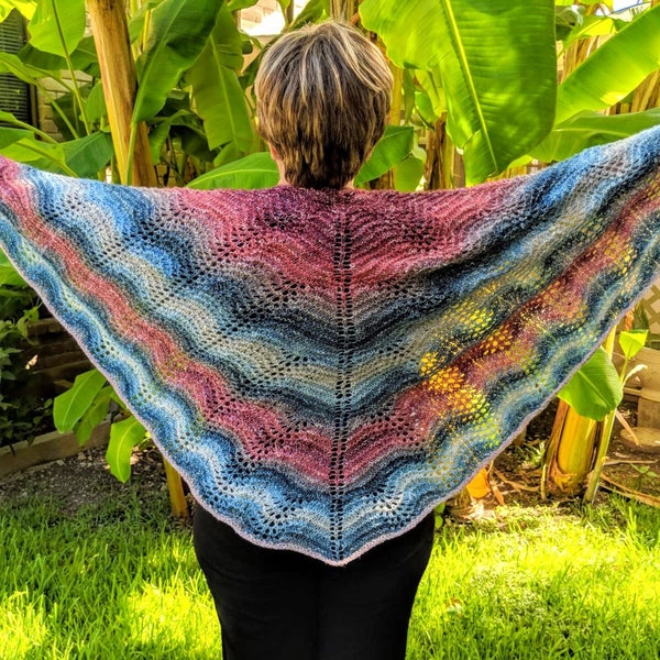 Feather and Fan Knit Shawl Knitting Instructions