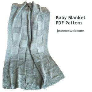 PDF Knitting Pattern Checkerboard Baby Blanket 713 Etsy Canada