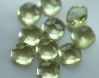 Top Quality 100% Natural Lemon Quartz Cushion Rose Cut 5mm 6mm 7mm 8mm 9mm 10mm 11mm 12mm 13mm 14mm 15mm loose Jewelry Making Use Gemstone