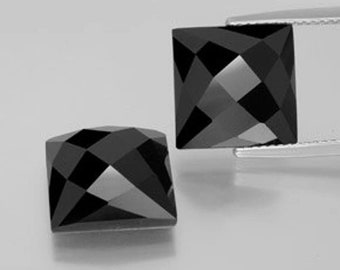 Großhandelspreis Natürliche Schwarze Spinell Lose Rose geschnitten Edelstein, quadratische Form Spinel Schnitt Größen erhältlich 3 mm bis 15 mm Schmuck machen Edelstein