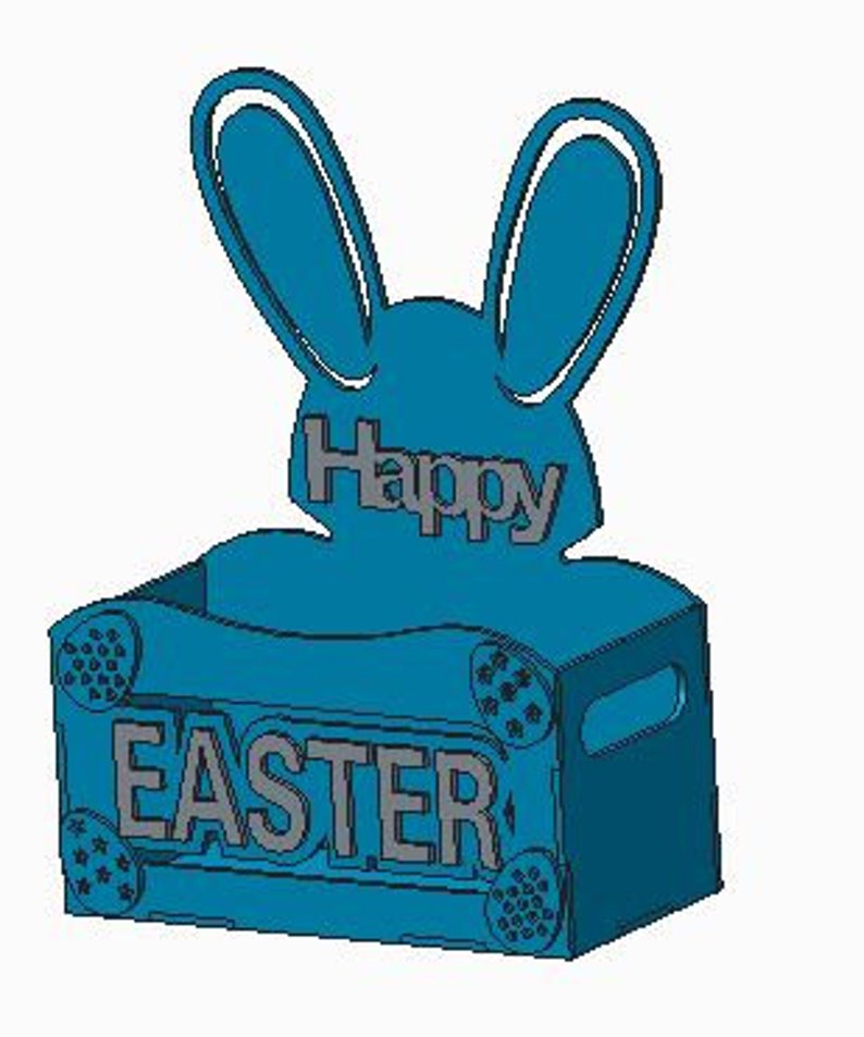 Easter basket idea, Koszyk Wielkanoc, Baza Stroik, plik cyfrowy dxf pdf cdr ai svg skejka 3mm laser / 4 wzory / instant download, zdjęcie 10