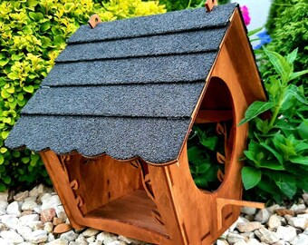 Bird feeder digital file plywood 3 mm thickness, Bird feeder, digital file dxf cdr pdf, file I svg . additional 5mm file