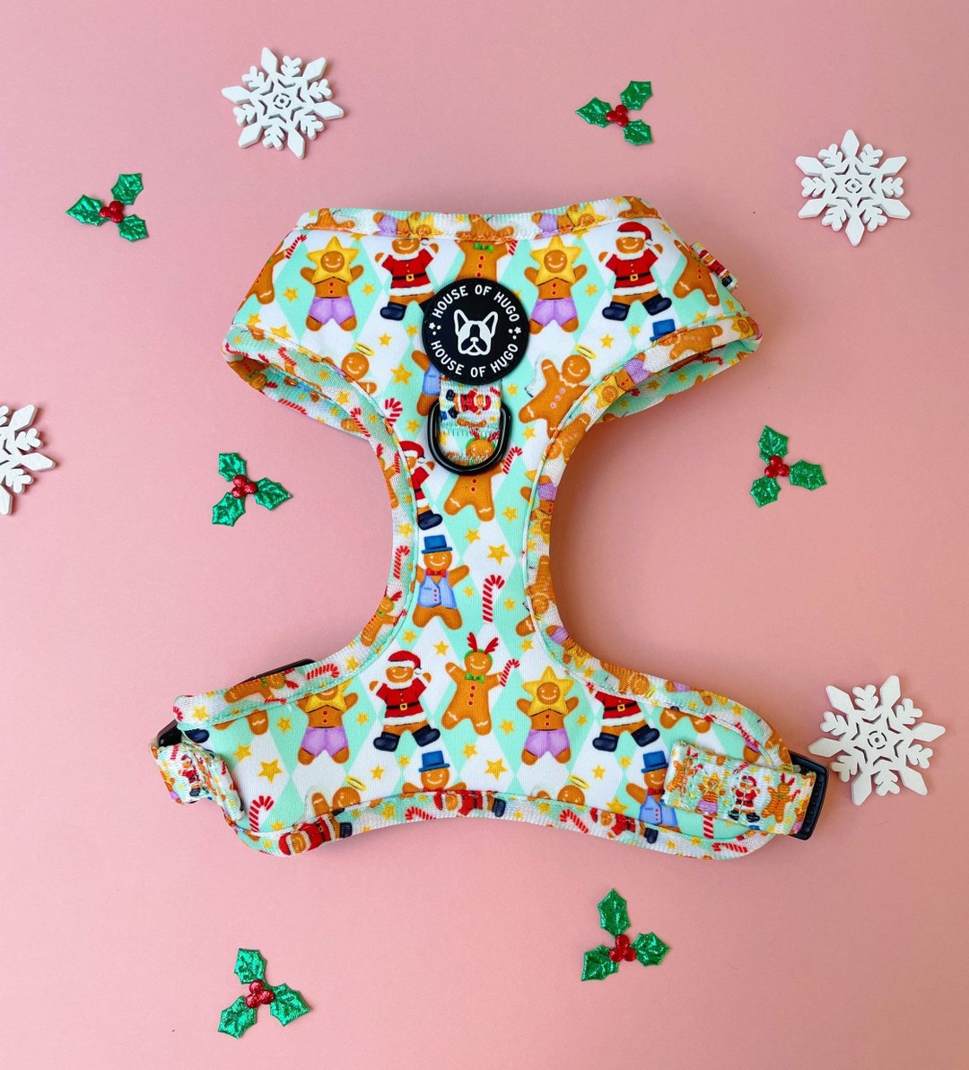 DOG HARNESS Christmas Dog Harness Christmas Gingerbread Etsy Australia