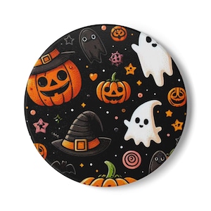 Halloween Ceramic Coaster, Spooky Home Decor, Witchy Drinkware, Fall Table Setting, Trick or Treat Gift, Halloween Coaster, Halloween Decor,