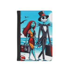 Jack & Sally Passport Cover – Gothic Halloween Travel Wallet