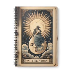 Moon Tarot Card Notebook – A5 Celestial Journal & Lunar Planner
