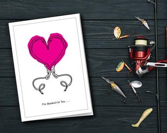 I'm Hooked on You – Fishing Valentijnsdagkaart