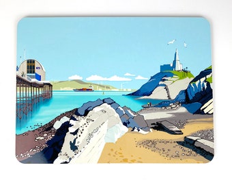 Beside Mumbles Pier Placemat Gower Tableware Welsh Gift