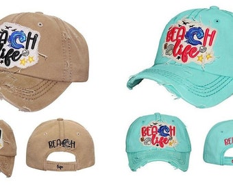 Hat Waves Sea Shell Star Baseball Cap 