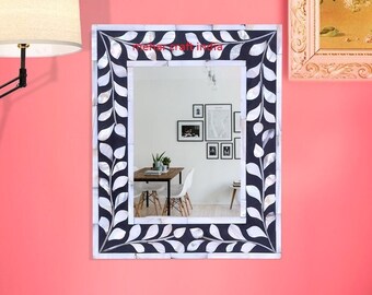Mehar - Mother Of Pearl Photo Frame - 4.5x6.5 Picture Frame - Black & White Frame - Sustainable 6.5x4.6Inch Wedding Frames -Black
