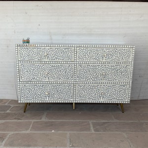 Handmade Bone Inlay furniture  Chest of Drawers Sideboard Dresser Buffet Storage furniture Livingroom Cabinet Bedroom console Home Décor