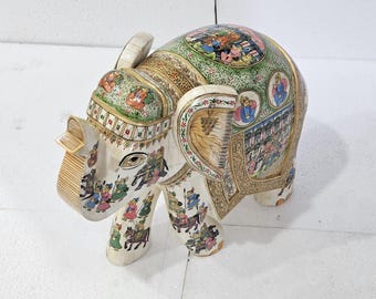 骨象嵌細工の木製象像：インドのアート装飾 - Etsy 日本