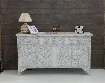 Mother of Pearl Inlay Sideboard: Bone Inlay Living Room Furniture