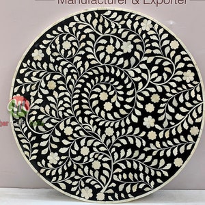 Bone Inlay Furniture Tabletop Coffee Tops Nesting Table Tops bone inlay Home Décor Interior Wall Décor Furniture décor Round Tabletop