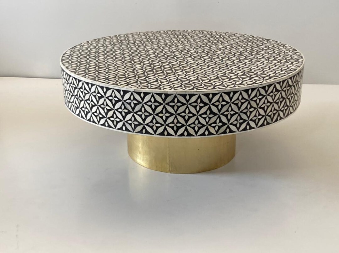 Wood Bone Inlay Coffee Tables Tables Bone Living Room Table Etsy
