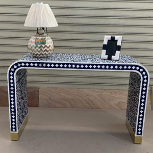 Handmade Bone Inlay Wooden Modern Console Table  Livingroom Table Bedroom Table Hall Table inlay Furniture Entryway Table Laptop table Décor