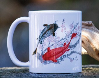 AF-K1MG Swimming Koi Fish Coffee/Tea Mug Christmas Stocking Filler Gift Idea AF-K1MG Swimming Koi Fish Coffee/Tea Mug Christmas Stocking Filler Gift Idea
