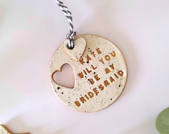 Will you be my Bridesmaid? Personalised hanging decoration gift