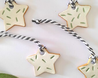 Green Star Boho Christmas Decoration, Scandi, Boho Home, handing decoration