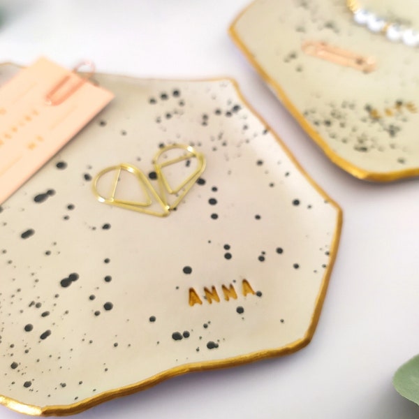 Bandeja para joyas personalizada hecha a mano, bandeja para escritorio, dormitorio