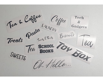 Custom Vinyl Transfer Label Decal Organisation Storage Stickers