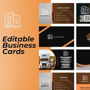 DFY/Done For You Freight Dispatcher and Trucking | Editable Business Cards