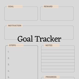 Planer für Ziele | Monatlicher Zielplaner | Monatlicher Ziel-Tracker