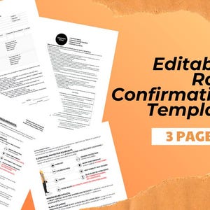 Rate Confirmation Template - Etsy