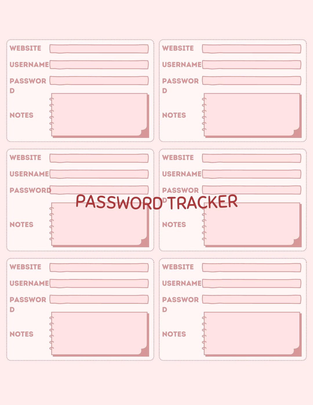 Password Collectore Dfy/done for You Password Tracker | Credentials Manager | Password ...