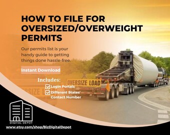 DFY/Done For You How to File for Oversized/Overweight Permits | Permit Services List USA | Permit List