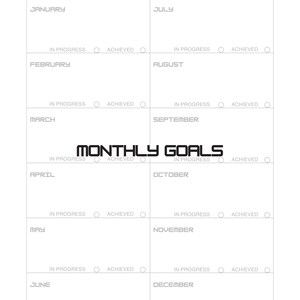 Monatlicher Zielplaner | Monatlicher Tor-Organizer | Monatlicher Ziel-Tracker