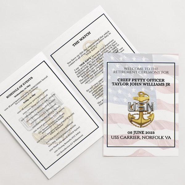 Retirement Ceremony Navy Etsy