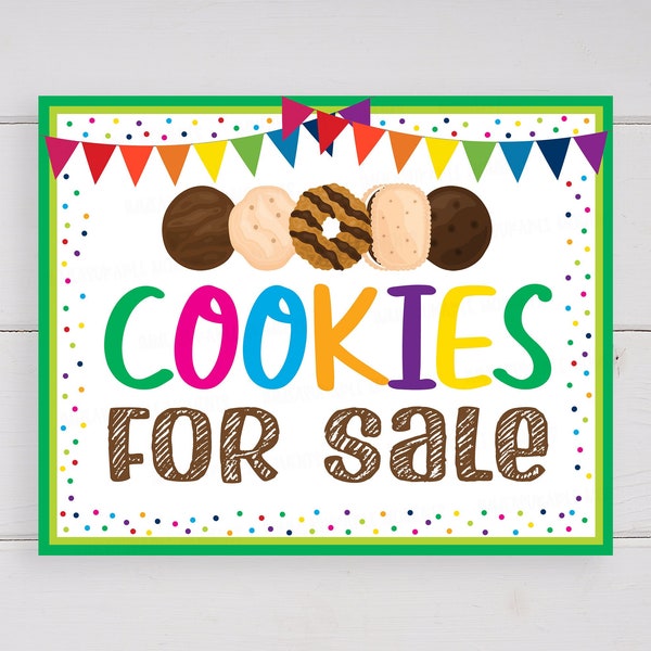 Scout Cookie Booth Sign, Cookies Sold Here, Printable Cookie Drop Banner, Cookie Booth Poster, Cookies For Sales Marketing Sign, Fundraiser