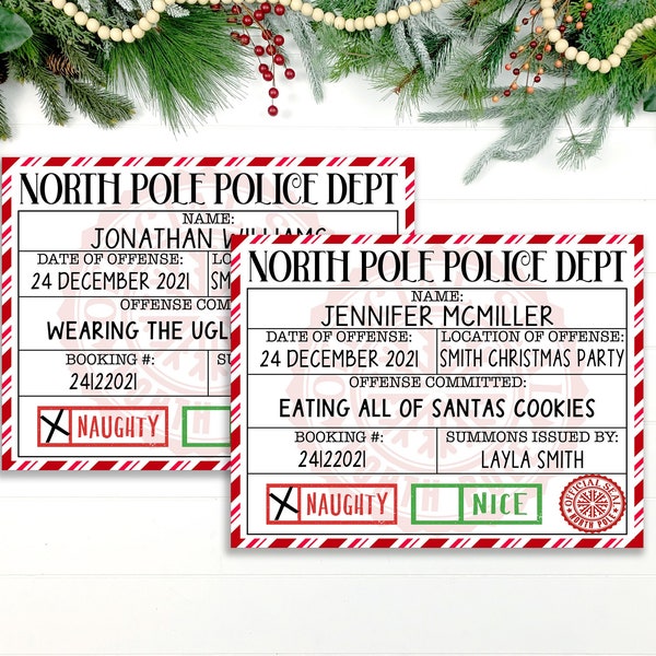 Christmas Party Mugshots, Printable, Selfie Station, Ugly Sweater Photo Booth Props, Christmas Games, Instant Download