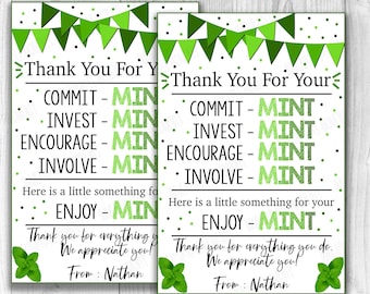 Thank you Appreciation Gift Tag, Teacher Appreciation, Employee Appreciation, Frontline Appreciation, PTA PTO