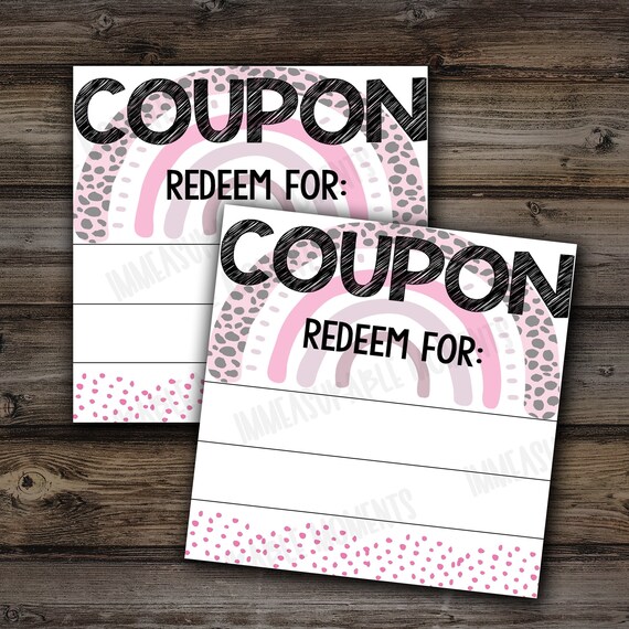 Rainbow Reward Coupon Card For Children by Immeasurable Moment Designs