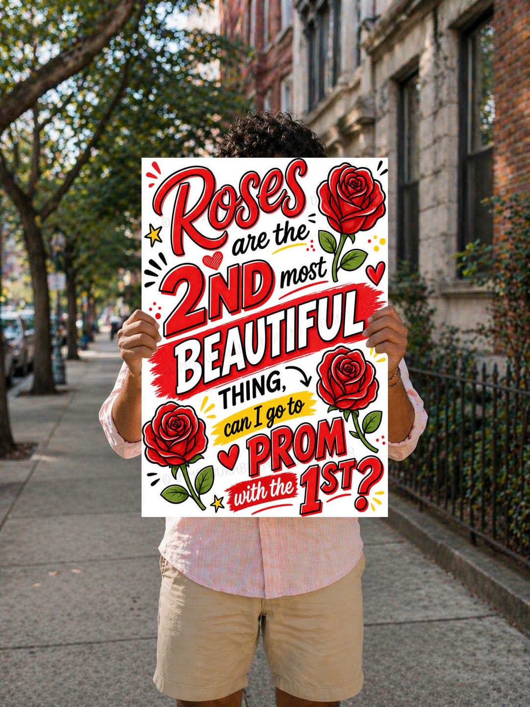 Promposal With Roses Roses Promposal Sign, Roses Are the 2nd Most Beautiful Thing Prom ...
